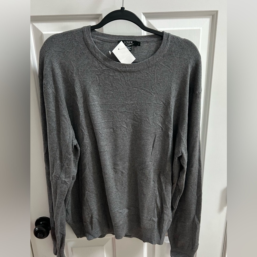 J. Crew Men's Charcoal Crewneck Sweater